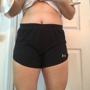Under Armour loose black running shorts